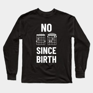 No GF Since Birth G and F Chords Tabs Dark Theme Long Sleeve T-Shirt